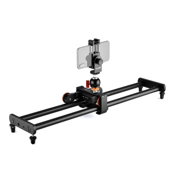 YELANGU L60E 60cm Slide Rail Track + L4 3-Wheel Video Dolly with Phone Clamp & Ballhead