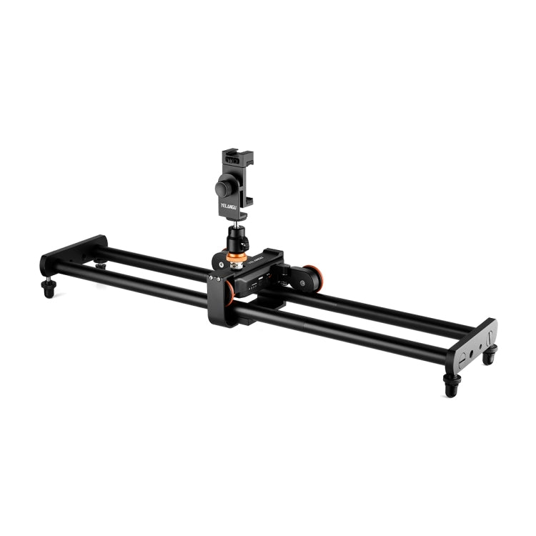 YELANGU L60E 60cm Slide Rail Track + L4 3-Wheel Video Dolly with Phone Clamp & Ballhead