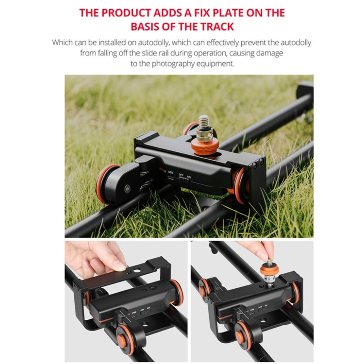 YELANGU L60E 60cm Slide Rail Track + L4 3-Wheel Video Dolly with Phone Clamp & Ballhead