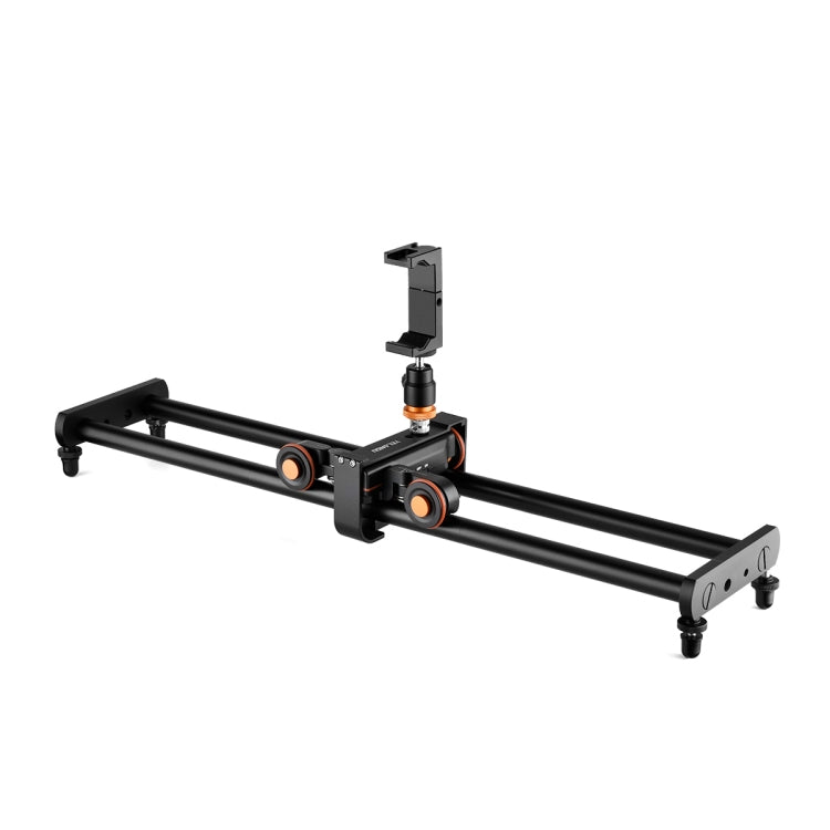 YELANGU L60E 60cm Slide Rail Track + L4 3-Wheel Video Dolly with PC142 Phone Clamp & Ballhead