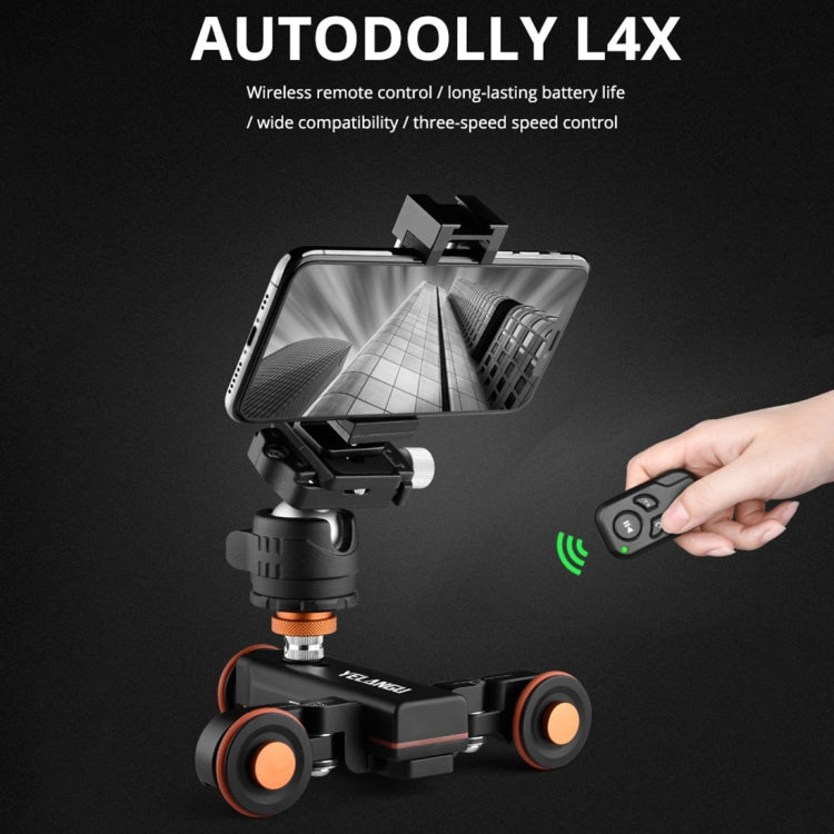 YELANGU L4X Camera Wheel Dolly + PC141 Phone Clamp with Remote, Load: 3kg My Store