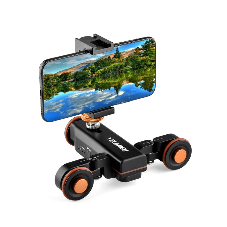 YELANGU L4X Camera Wheel Dolly + PC142 Phone Clamp with Remote, Load: 3kg My Store