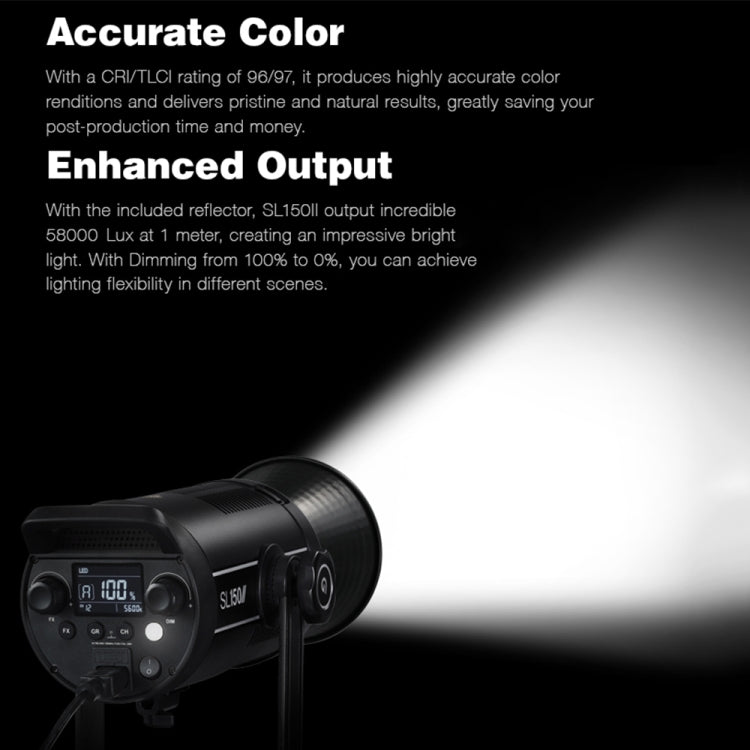 Godox SL150II 150W 5600K Daylight-balanced LED Light Studio Continuous Photo Video Light