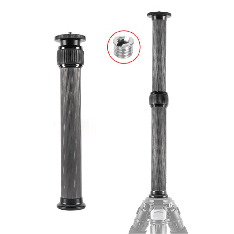 BEXIN P292C 236mm-396mm Tripod Extension Pole Carbon Fiber Center Column Tripod Extender