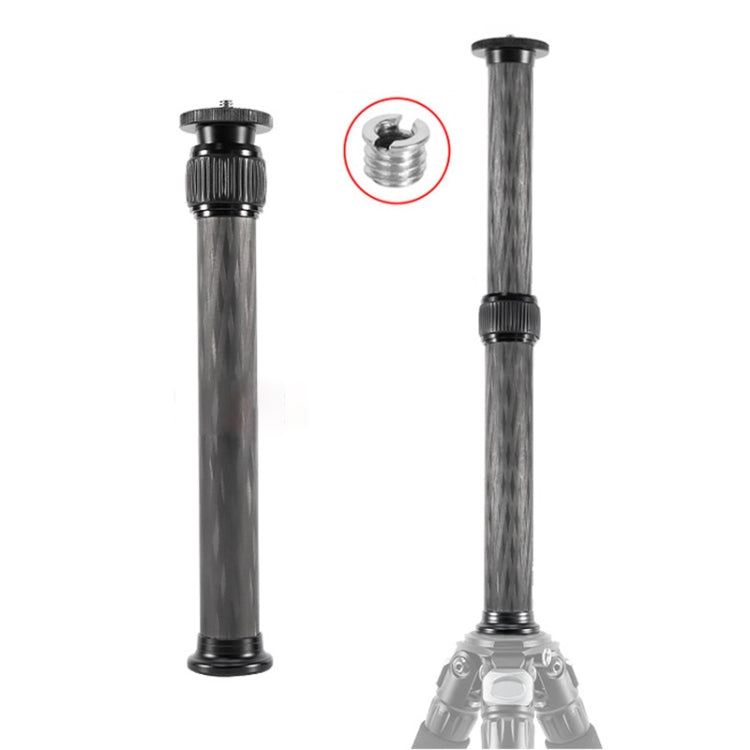 BEXIN P262C 235mm-396mm Tripod Extension Pole Carbon Fiber Center Column Tripod Extender