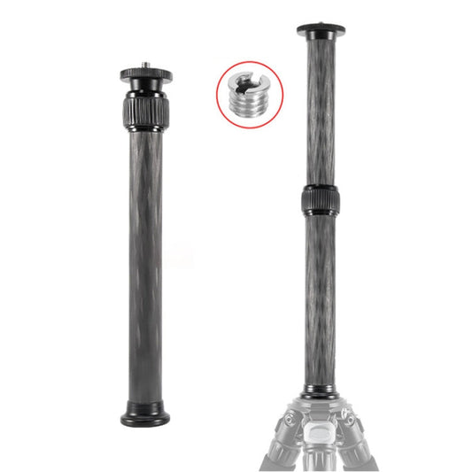 BEXIN P222C 234mm-393mm Tripod Extension Pole Carbon Fiber Center Column Tripod Extender