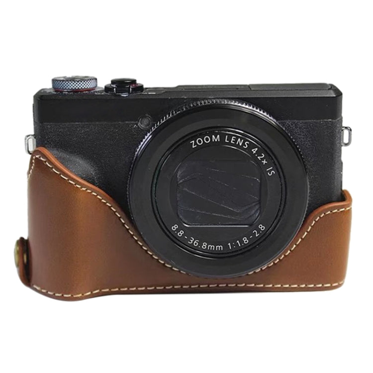 1/4 inch Thread PU Leather Camera Half Case Base for Canon G7 X Mark III / G7 X3