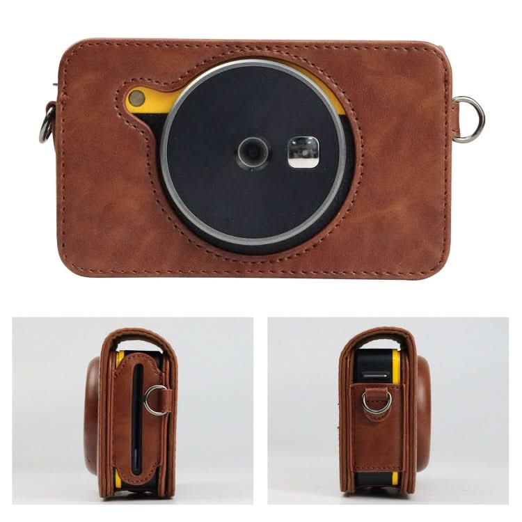 For Kodak Mini Shot2 Retro / C210R instax Full Body Camera PU Leather Case Bag with Strap My Store