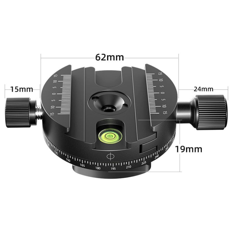 BEXIN QJ-08 Panoramic Rotary Quick Release Clamp Base Tripod Mount