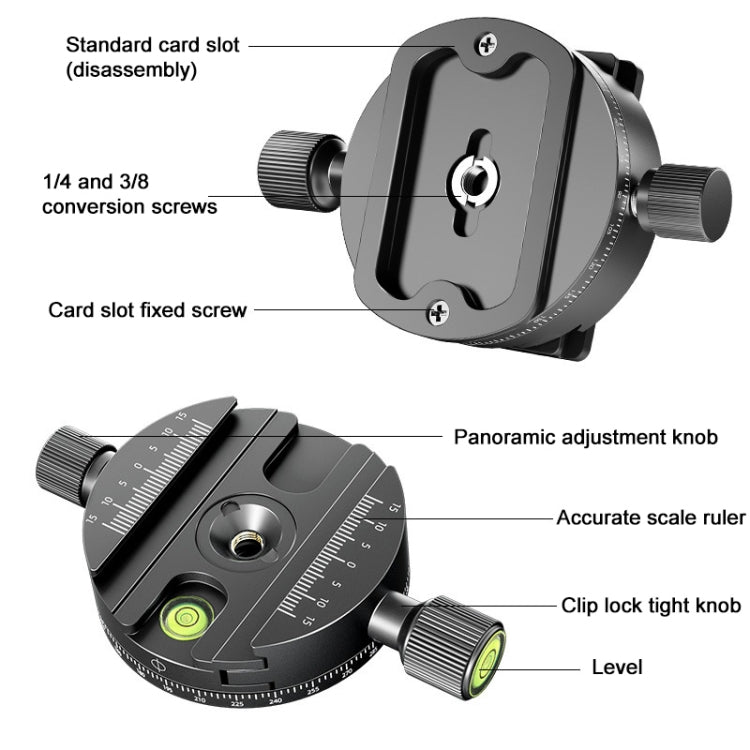 BEXIN QJ-08 Panoramic Rotary Quick Release Clamp Base Tripod Mount My Store