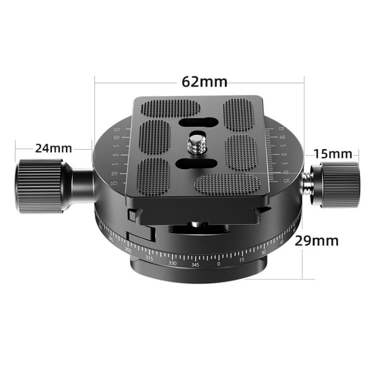 BEXIN QJ08-S Panoramic Rotary Quick Release Clamp Base Tripod Mount with Quick Release Plate My Store