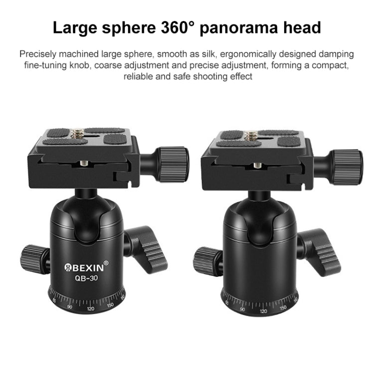 BEIXIN QB-30  360 Degree Rotation Panorama Metal Ball Head with Quick Release Plate