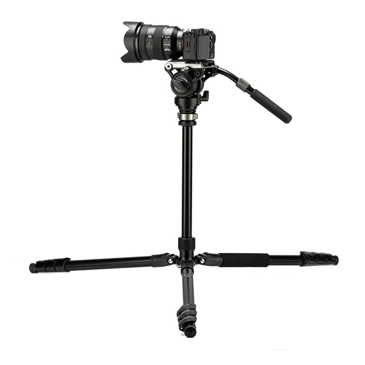 Fotopro S5i Pro 4-Section Tripod Mount with Fluid Drag Head & Head Base