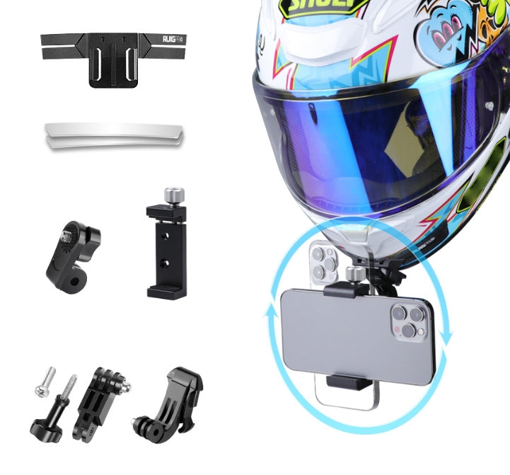 RUIGPRO Action Camera Phone Helmet Mount Kit with J-Hook Buckle & Metal Phone Clamp & Adapter My Store