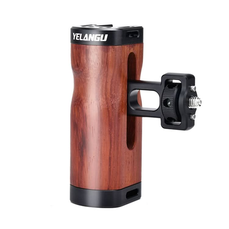 YELANGU LW-B01-2 Side Wooden Handle Handgrip with Cold Shoe for LW-B01 Camera Cage My Store