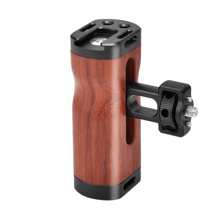 YELANGU LW-B01-2 Side Wooden Handle Handgrip with Cold Shoe for LW-B01 Camera Cage