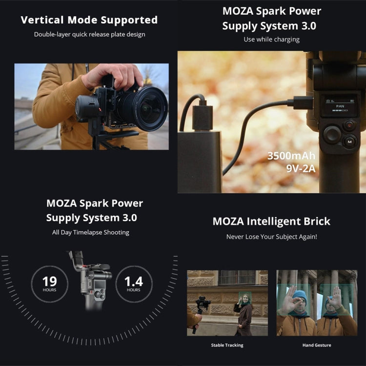 MOZA AirCross 3 Professional 3 Axis Handheld Anti-shake Gimbal Stabilizer for DSLR Camera, Load: 3.2kg, with Handbag