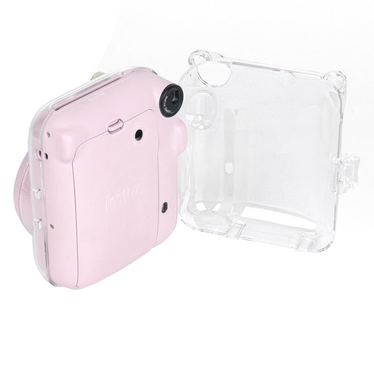 For FUJIFILM Instax mini 12 Crystal Hard Case Camera Bag with Shoulder Strap