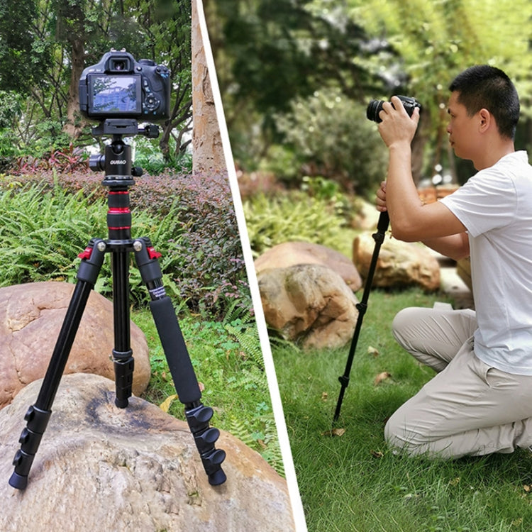 TRIOPO Oubao A-208S Adjustable Portable  Aluminum Alloy Tripod with Ball Head for SLR Camera