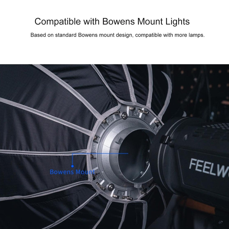 FEELWORLD FSP60 60cm Parabolic Softbox Quick Release Diffuser with Bowens Mount