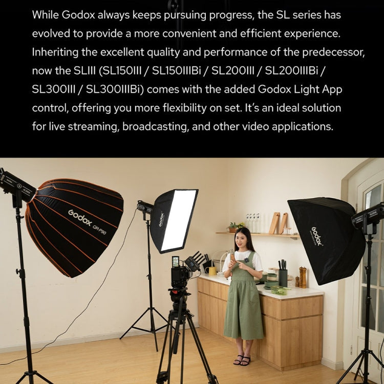 Godox SL200IIIBi 215W Bi-Color 2800K-6500K LED Video Light