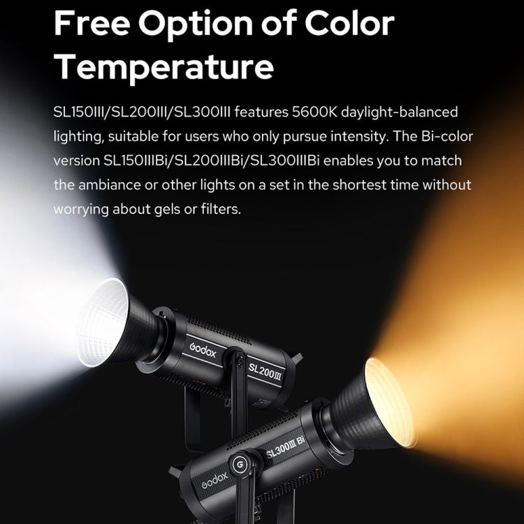 Godox SL150IIIBi 160W Bi-Color 2800K-6500K LED Video Light