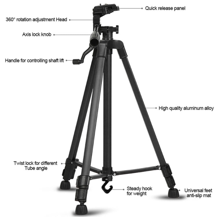 3366 Quality 1.4m Portable Phone Live Selfie Tripod DV SLR Camera Stand