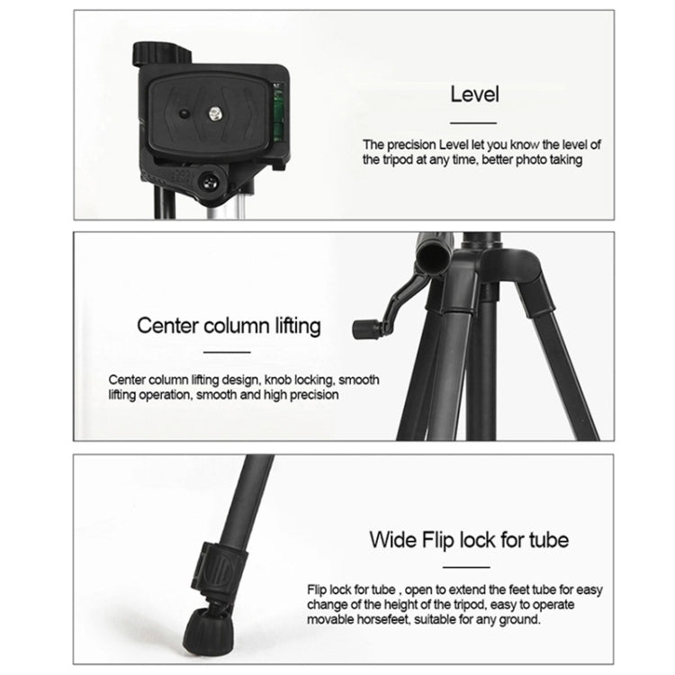 3366 Quality 1.4m Portable Phone Live Selfie Tripod DV SLR Camera Stand