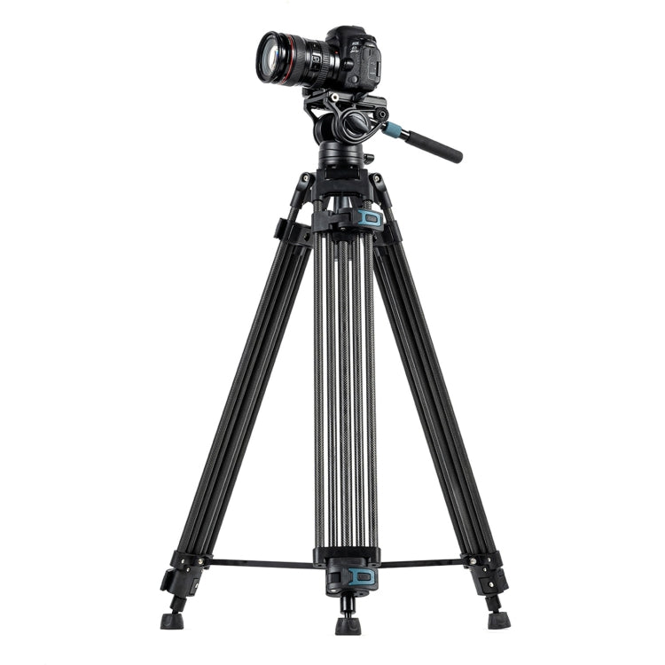 Fotopro DV-3C Heavy Duty Fluid Head Carbon Fiber Video Tripod