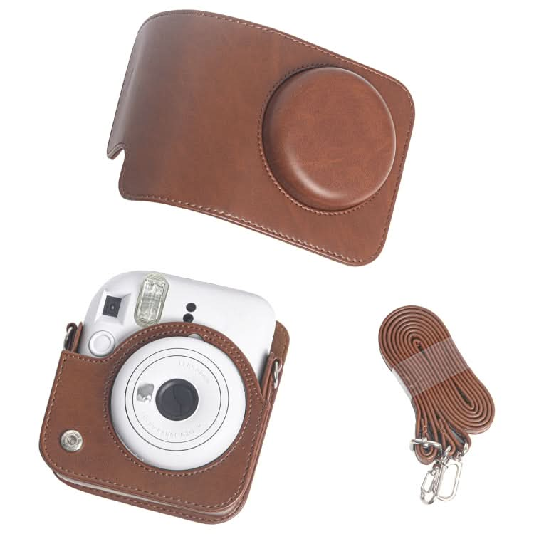 For FUJIFILM Instax mini 12 Leather Case Full Body Camera Bag with Shoulder Strap My Store