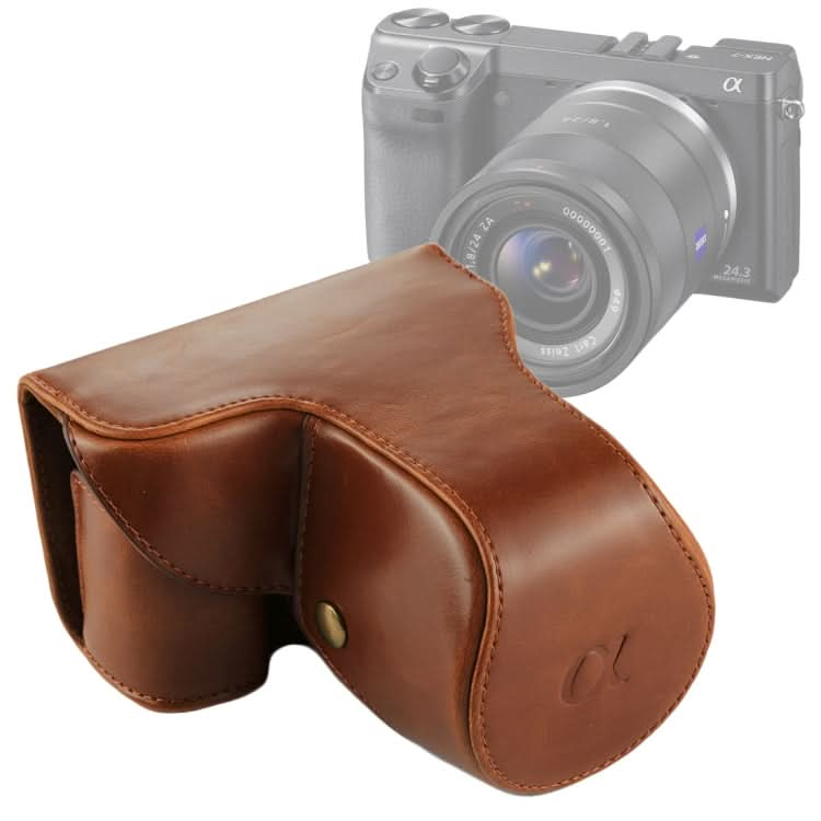 Full Body Camera PU Leather Case Bag with Strap for Sony NEX 7 / F3 (18-55mm Lens) My Store