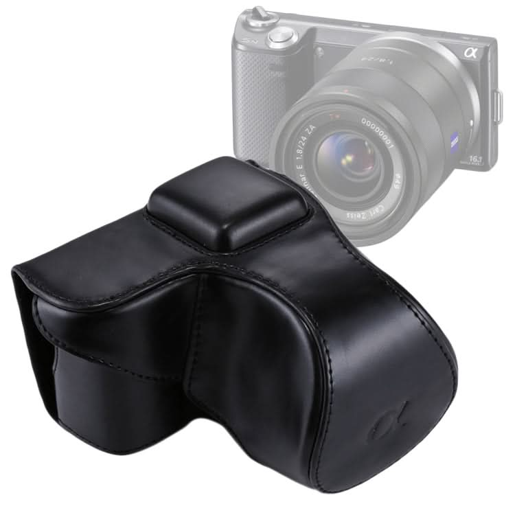 Full Body Camera PU Leather Case Bag with Strap for Sony NEX 5N / 5R / 5T (16-50mm / 18-55mm Lens) My Store