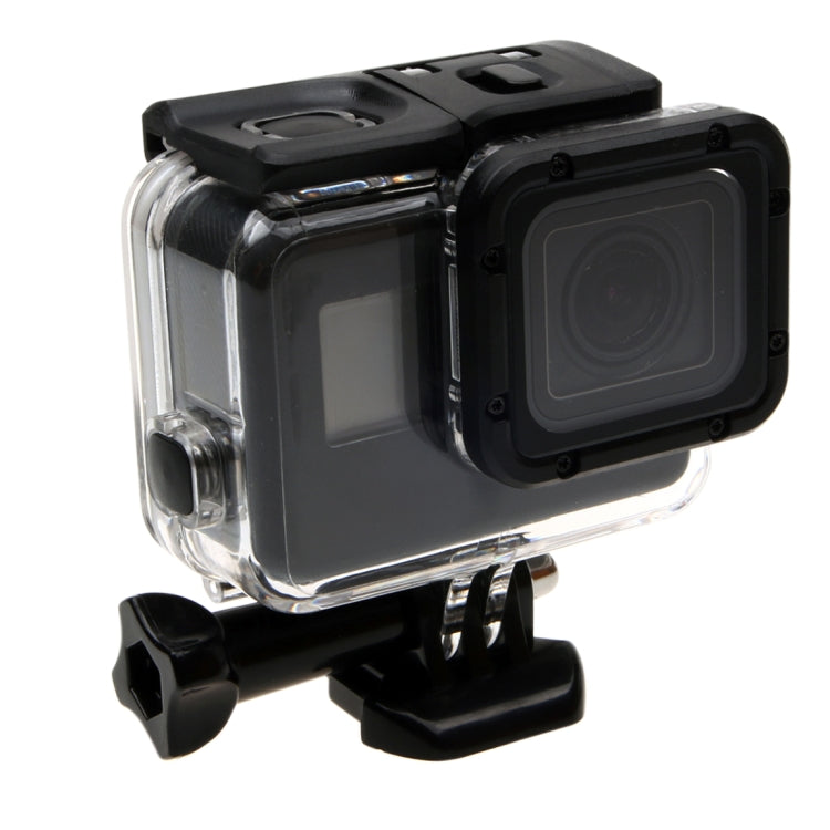 For GoPro HERO6 /5  30m Waterproof Housing Protective Case + Hollow Back Cover with Buckle Basic Mount & Screw, No Need to Disassemble Lens(GP413)