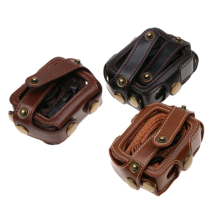 For GoPro HERO7 Black /6 /5  PU Leather Housing Case with Neck Strap & Buttons My Store