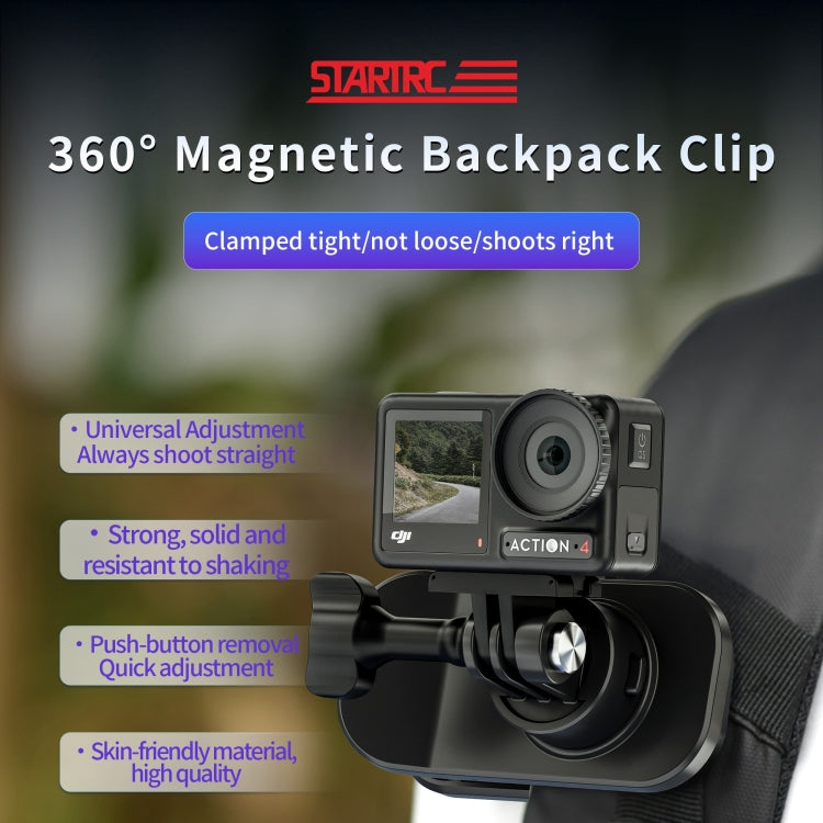 STARTRC 360 Degree Rotation Backpack Clip Magnetic Suction Mount My Store