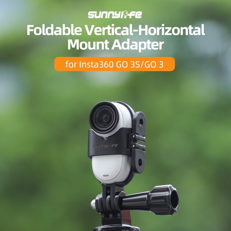 For Insta360 GO 3S / GO 3 Sunnylife Foldable Vertical-Horizontal Mount Adapter Protective Frame Brackets Housing Case