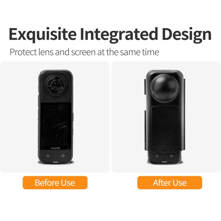 For Insta360 X4 Sunnylife Integrated Lens Screen Camera Cover Protector Screen Protective Case My Store