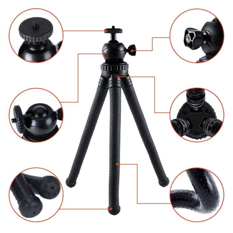 W1 Mini Octopus Flexible Tripod Holder with Ball Head for SLR Cameras, GoPro, Phones My Store