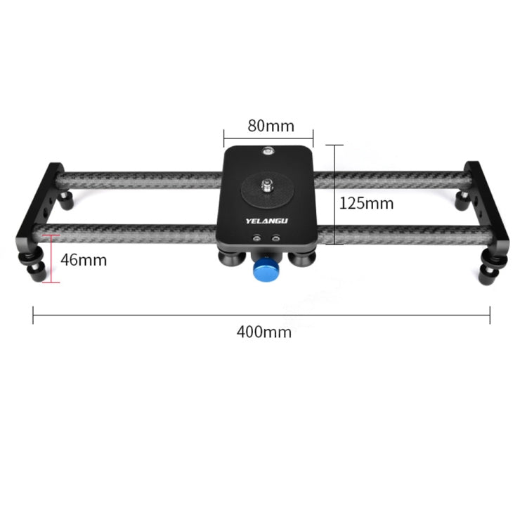 YELANGU L140T-A 40cm Carbon Fiber Slide Rail Track with Phone Clamp & BallHead Adapter for Smartphones My Store