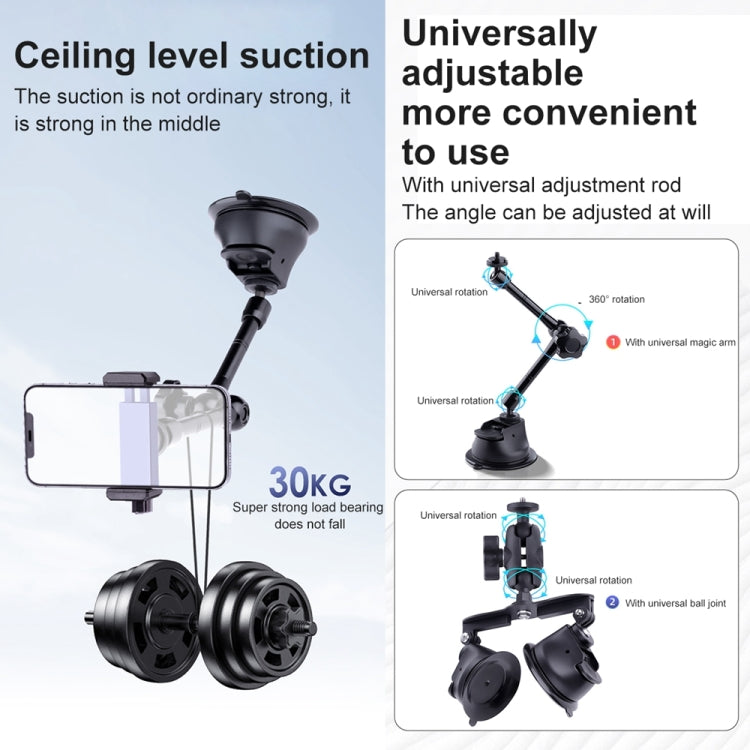 Dual-leg Suction Cup Articulating Friction Magic Arm Phone Clamp Mount My Store