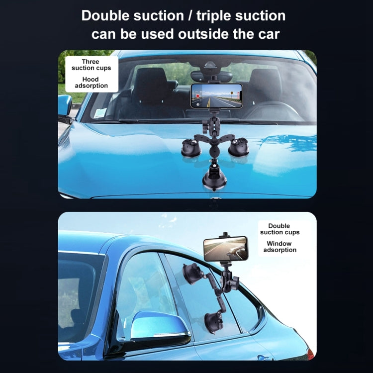 Dual-leg Suction Cup Articulating Friction Magic Arm Phone Clamp Mount