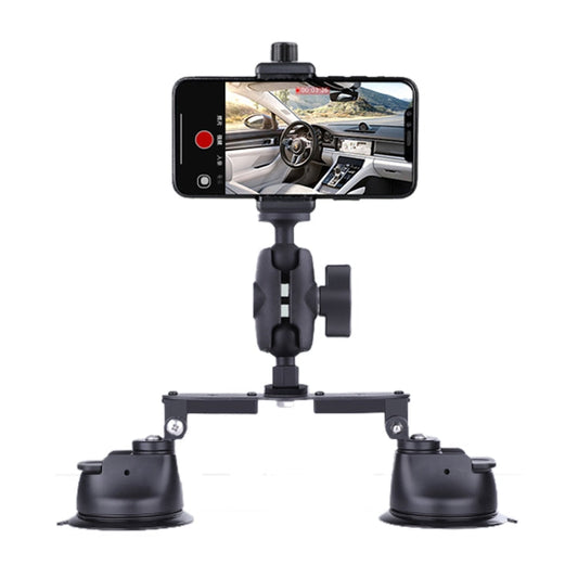 Dual-leg Suction Cup Connecting Rod Arm Phone Clamp Mount