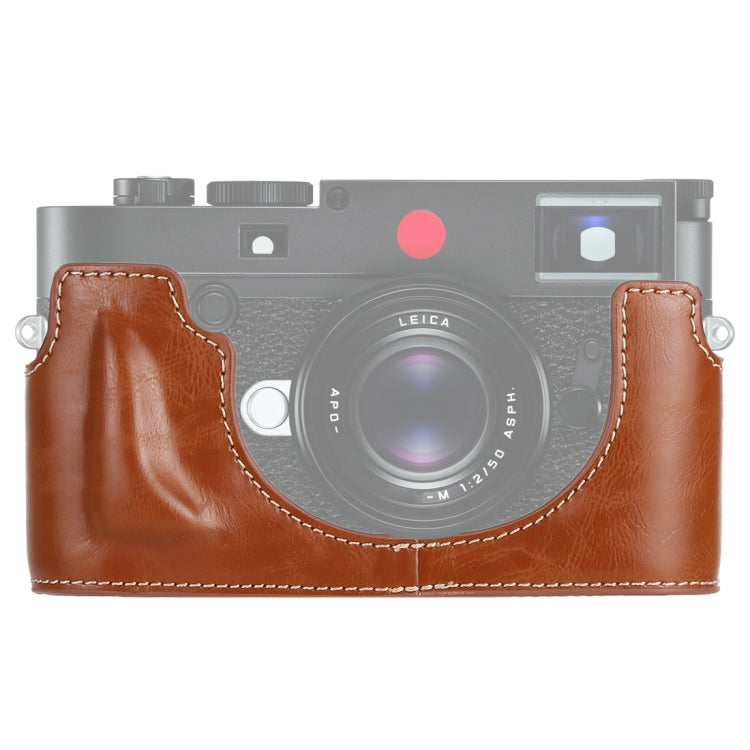 1/4 inch Thread PU Leather Camera Half Case Base for Leica M10