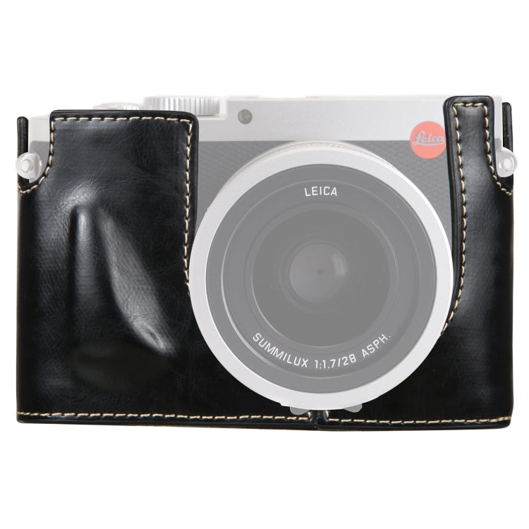 1/4 inch Thread PU Leather Camera Half Case Base for Leica Q (Typ 116)