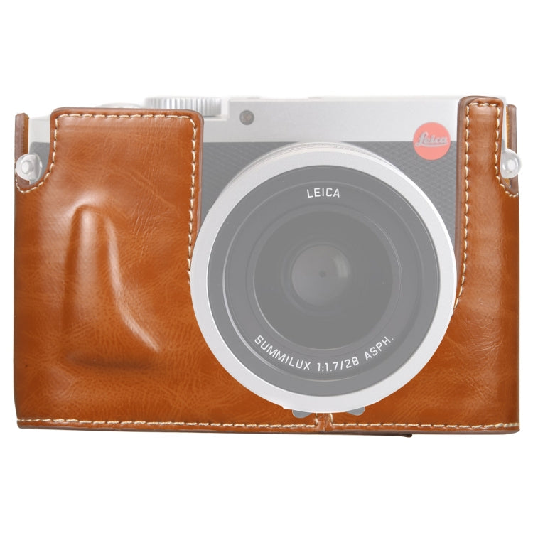 1/4 inch Thread PU Leather Camera Half Case Base for Leica Q (Typ 116)