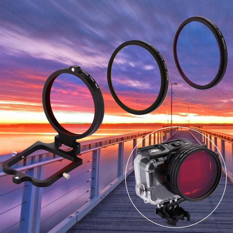 58mm Yellow + Red + Purple Diving Lens Filter for GoPro HERO7 Black/6 /5 My Store