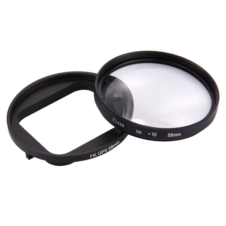 58mm 2 in 1 10X Close-Up Lens Filter for GoPro HERO7 Black/6 /5