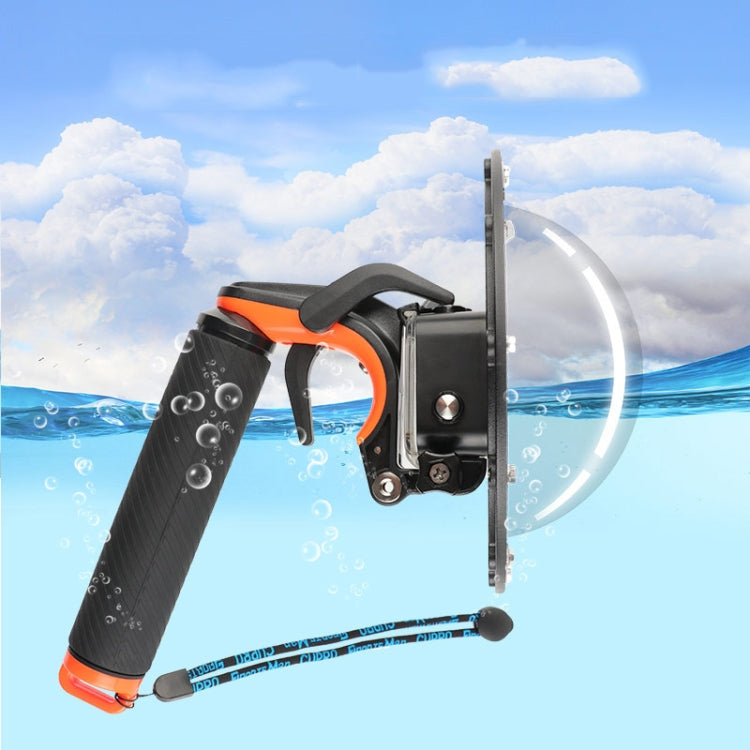 Shutter Trigger + Dome Port Lens Transparent Cover + Floating Hand Grip Diving Buoyancy Stick with Adjustable Anti-lost Strap & Screw & Wrench for GoPro HERO7 /6 /5 My Store