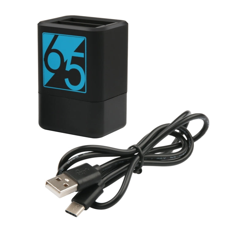 Dual Batteries Charger with USB-C / Type-C Cable for GoPro HERO6 /5