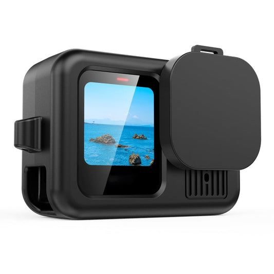 For GoPro HERO13 Black Silicone Protective Case Cover with Wrist Strap & Lens Cover